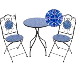 Beliani CIGILIANO - Balkonset - Zwart - Metaal Outlet