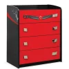 Leen Bakker Cilek - Champion Racer - Commode - Kinderladekast - Auto - 42x74x87 cm - Rood Sale
