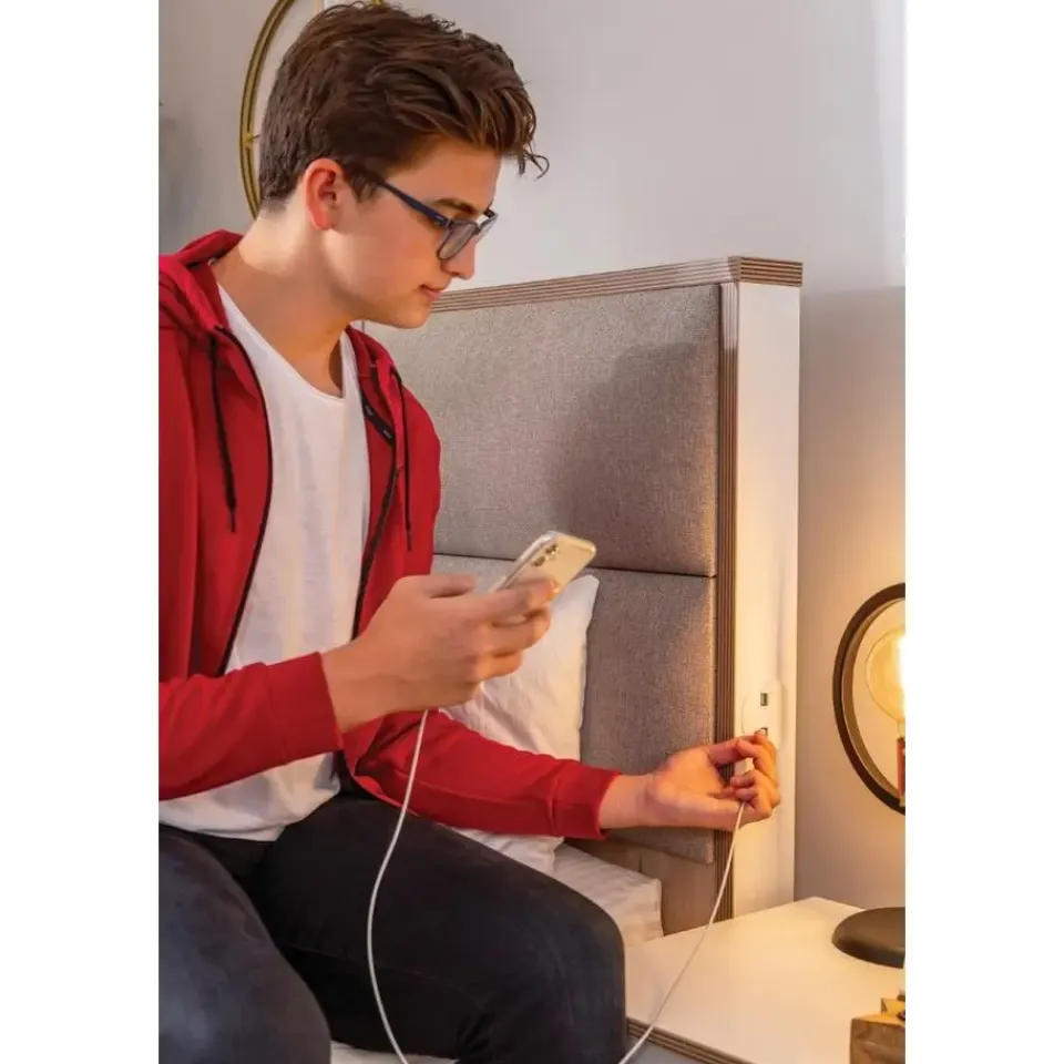 Merkloos Cilek Modera tienerbed wit 200 x 100 cm Outlet