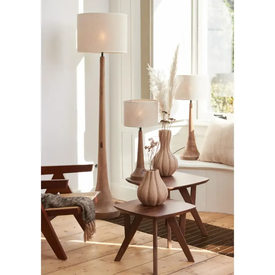 Light & Living Cilinder Lampenkap Breska - Parel Wit - Ø40x30cm Outlet