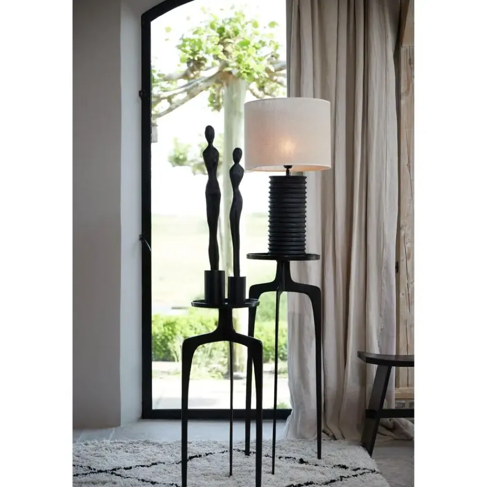 Light & Living Cilinder Lampenkap Breska - Parel Wit - Ø40x30cm Outlet