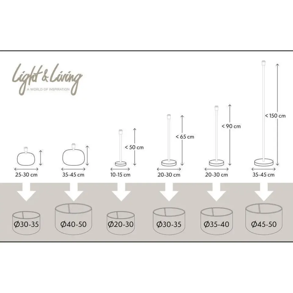 Light & Living Cilinder Lampenkap Gemstone - Goud - Ø35x30cm Outlet