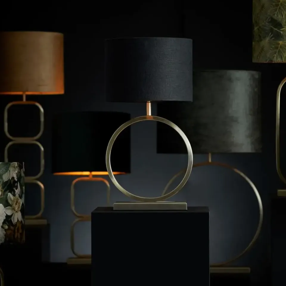 Light & Living Cilinder Lampenkap Livigno - Zwart - Ø30 x 21 cm New