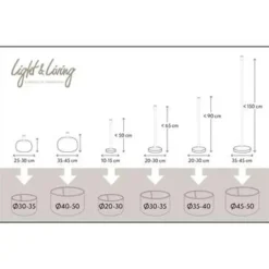 Light & Living Cilinder Lampenkap Livigno - Naturel - Ø30 x 21 cm Discount