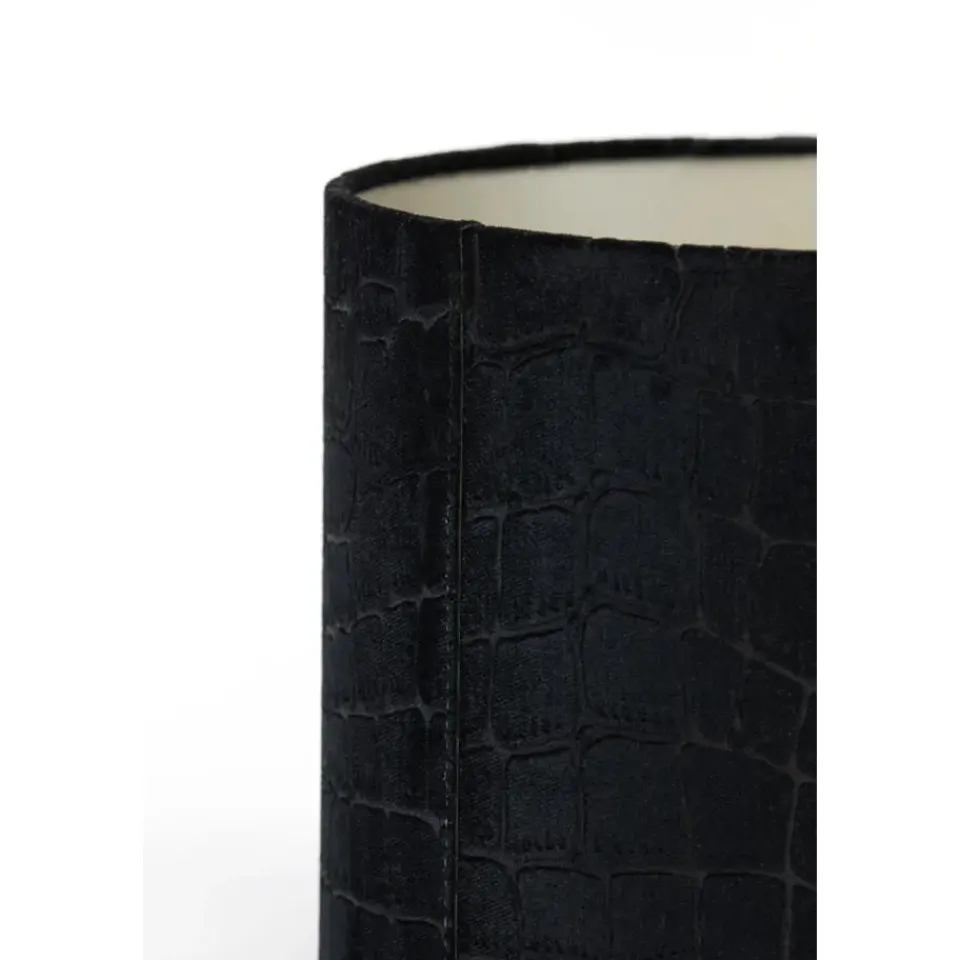 Light & Living Cilinder Lampenkap Praya - Zwart - Ø30x21cm Best