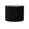Light & Living Cilinder Lampenkap Velours - Zwart - Ø40x30cm Clearance