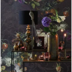 Light & Living Cilinder Lampenkap Velours - Zwart - Ø40x30cm Clearance