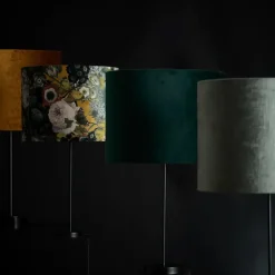 Light & Living Cilinder Lampenkap Velours - Dutch Green - Ø30x21cm