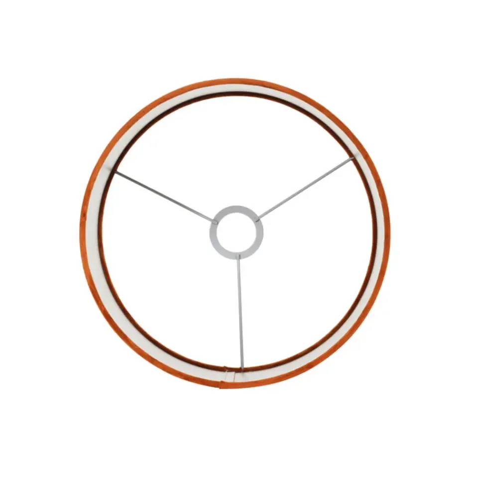 Light & Living Cilinder Lampenkap Velours - Terra - Ø40x30cm Clearance