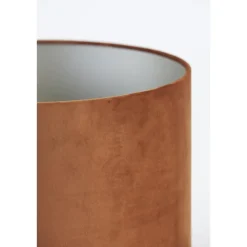 Light & Living Cilinder Lampenkap Velours - Terra - Ø40x30cm Clearance