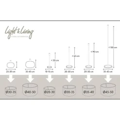Light & Living Cilinder Lampenkap Velours - Terra - Ø40x30cm Clearance