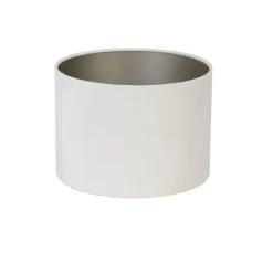 Light & Living Cilinder Lampenkap Velours - Wit - Ø40x30cm New