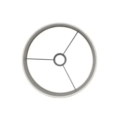 Light & Living Cilinder Lampenkap Velours - Wit - Ø40x30cm New