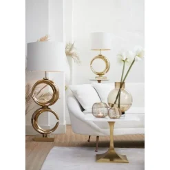 Light & Living Cilinder Lampenkap Velours - Wit - Ø40x30cm New