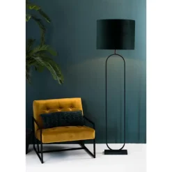 Light & Living Cilinder Lampenkap Velours - Dutch Green - Ø40x30cm New