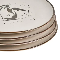 Leen Bakker CINNAMON - 16-delige serviesset - Gebroken wit - Steengoed Outlet