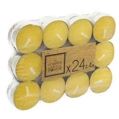 Atmosphera Citronella geur theelichtjes - Citrusgeur - 24x stuks Outlet