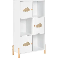 Leen Bakker CLOUDY - Boekenkast - Wit/Lichthout - MDF
