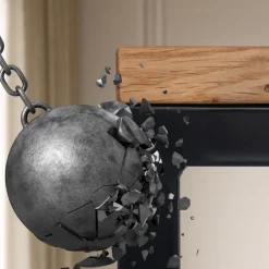 CLP Bijzettafel Manteo mat zwart Frame - Hout - eik Best