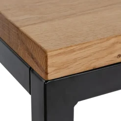 CLP Bijzettafel Manteo mat zwart Frame - Hout - eik Best