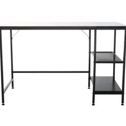 CLP Bureau Oviedo 76x120x60 cm - zwart/bruin Discount