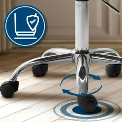 CLP Bureaustoel Alamosa chroom Frame - Kunstleer - bruin Best