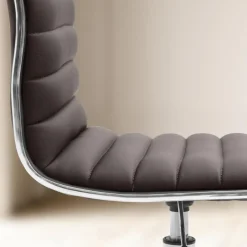 CLP Bureaustoel Alamosa chroom Frame - Kunstleer - bruin Best