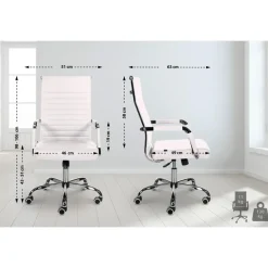 CLP Bureaustoel Amadora Kunstleer - wit