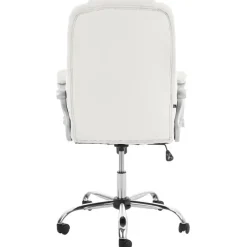 CLP Bureaustoel Apoll XL chroom Frame - Kunstleer - wit Outlet