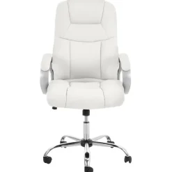 CLP Bureaustoel Apoll XL chroom Frame - Kunstleer - wit Outlet