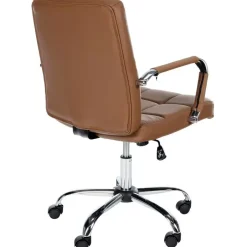 CLP Bureaustoel Ashland chroom Frame - Kunstleer - licht bruin Online