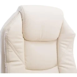 CLP Bureaustoel Castle chroom Frame - Kunstleer - creme Clearance