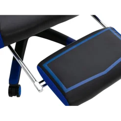 CLP Bureaustoel Clovis zwart Frame - Kunstleer - zwart/blauw Clearance