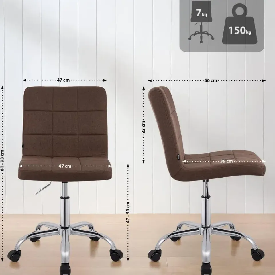 CLP Bureaustoel Darfield Stof - bruin Hot