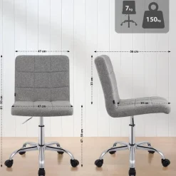 CLP Bureaustoel Darfield Stof - grijs Sale