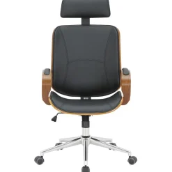 CLP Bureaustoel Dayton walnoot Frame - Kunstleer - walnoot/zwart Best