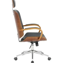 CLP Bureaustoel Dayton walnoot Frame - Kunstleer - walnoot/zwart Best