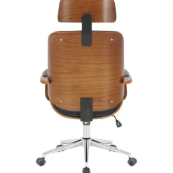 CLP Bureaustoel Dayton walnoot Frame - Kunstleer - walnoot/zwart Best