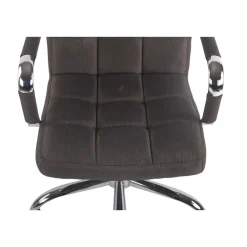 CLP Bureaustoel Deli chroom Frame - Stof - donkergrijs Clearance