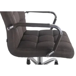 CLP Bureaustoel Deli chroom Frame - Stof - donkergrijs Clearance