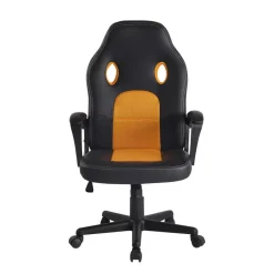 CLP Bureaustoel Elbing zwart Frame - Kunstleer - zwart/geel Online