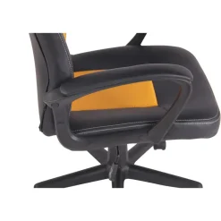 CLP Bureaustoel Elbing zwart Frame - Kunstleer - zwart/geel Online