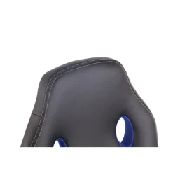 CLP Bureaustoel Elbing zwart Frame - Kunstleer - zwart/blauw Sale