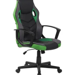 CLP Bureaustoel Glendale zwart Frame - Stof - zwart/groen Hot