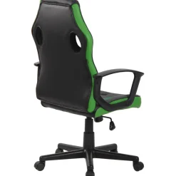 CLP Bureaustoel Glendale zwart Frame - Stof - zwart/groen Hot