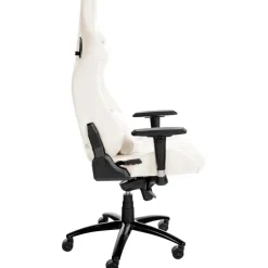 CLP Bureaustoel Keren zwart Frame - Echt leer - wit New