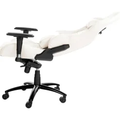 CLP Bureaustoel Keren zwart Frame - Echt leer - wit New