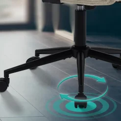 CLP Bureaustoel Kingman zwart Frame - Stof - creme Discount