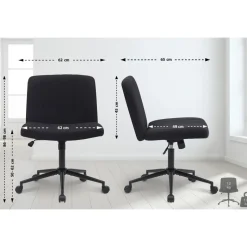 CLP Bureaustoel Kingman zwart Frame - Stof - zwart Online