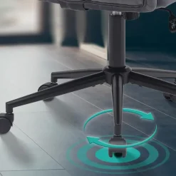 CLP Bureaustoel Kingman zwart Frame - Fluweel - donkergrijs Clearance